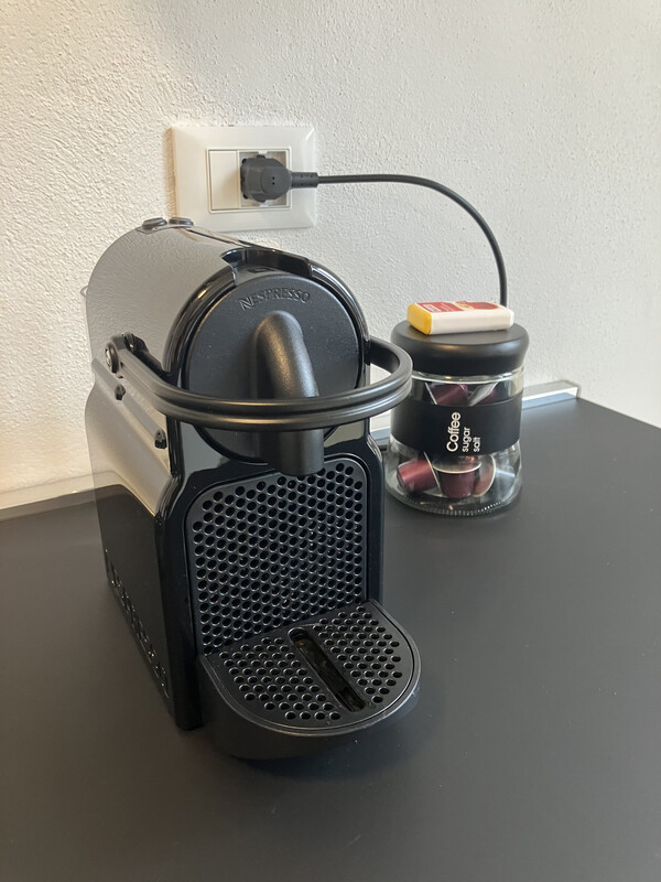 Nespresso coffee machine and coffee pot