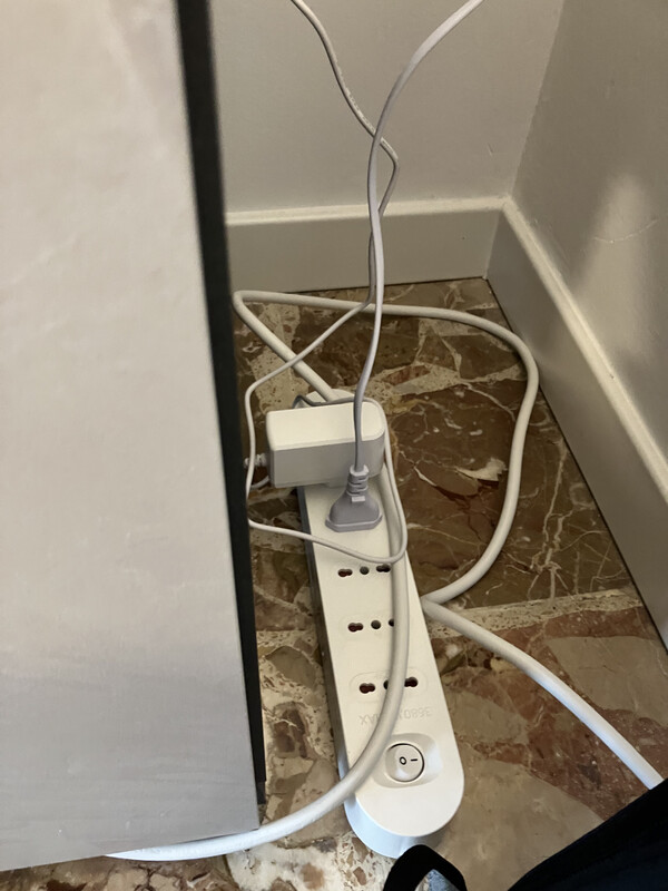 Power strips available in the apartment