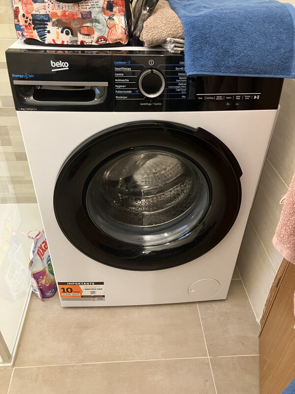 Washing machine in the bathroom